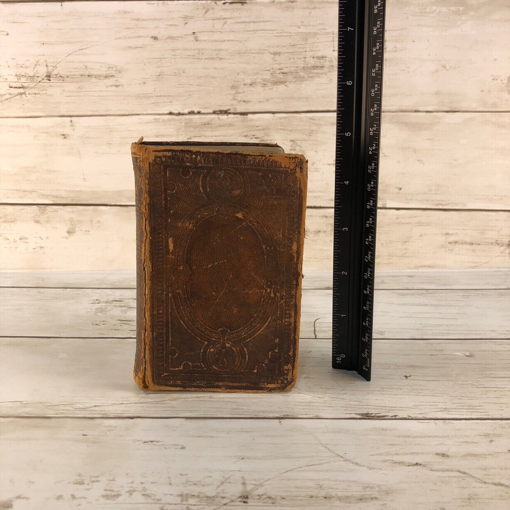 1861 Holy Bible American Bible Society Diamond 32mo Antique Civil War Era Book - Picture 3 of 10